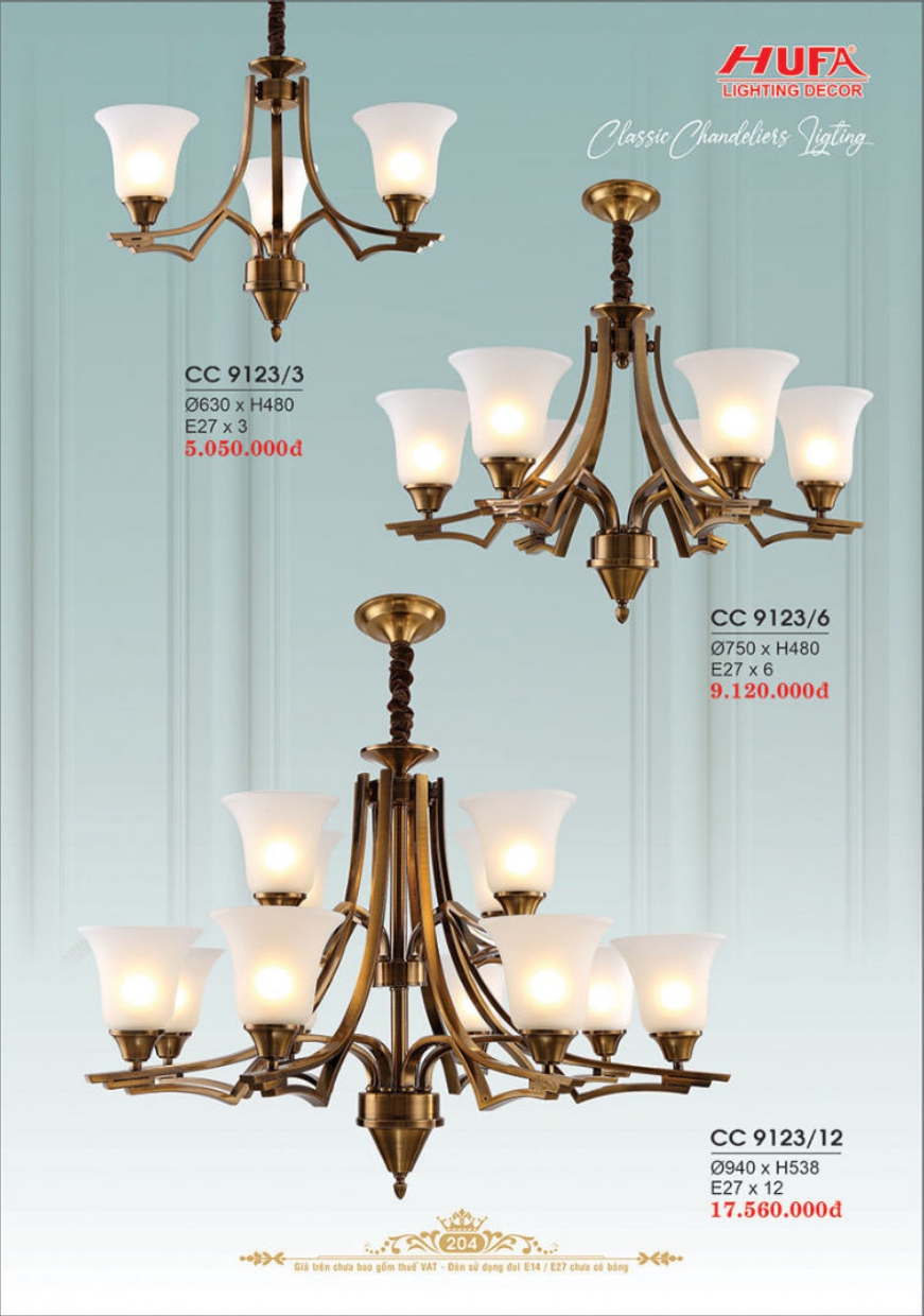 Bảng giá đèn trang trí HUFA